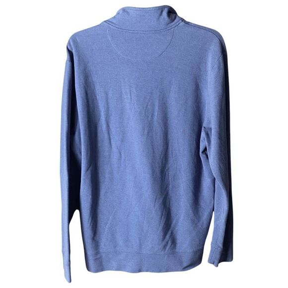 Vineyard Vines Mens Blue Pink Pima Cotton 1/4 Zip Pullover Sweater Size Medium - Picture 4 of 6